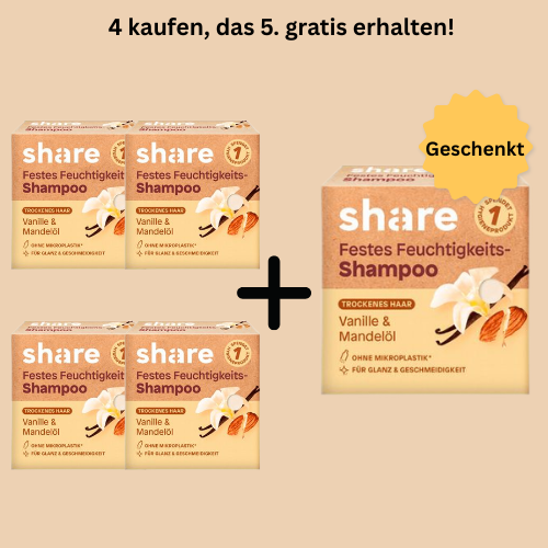 share Festes Shampoo Vanille & Mandelöl 4 + 1 Gratis