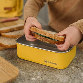 Lunchbox aus Edelstahl Gelb