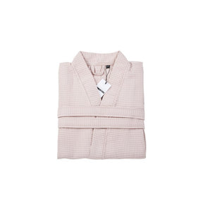 Rosa Bademantel aus 100 % Baumwolle / Größen: L/XL