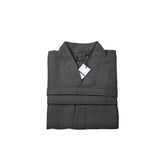 Grauer Bademantel aus 100 % Baumwolle / Größen: S/M