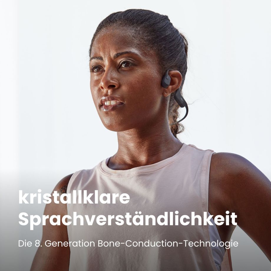 Shokz OpenRun Mini Schwarz USB-C kabelloser Sport-Kopfhörer