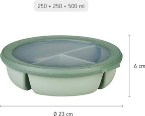 Mepal Bento-Schüssel nordic sage – Die ultimative 3-Fächer-Frischhaltedose für dein Meal Prep