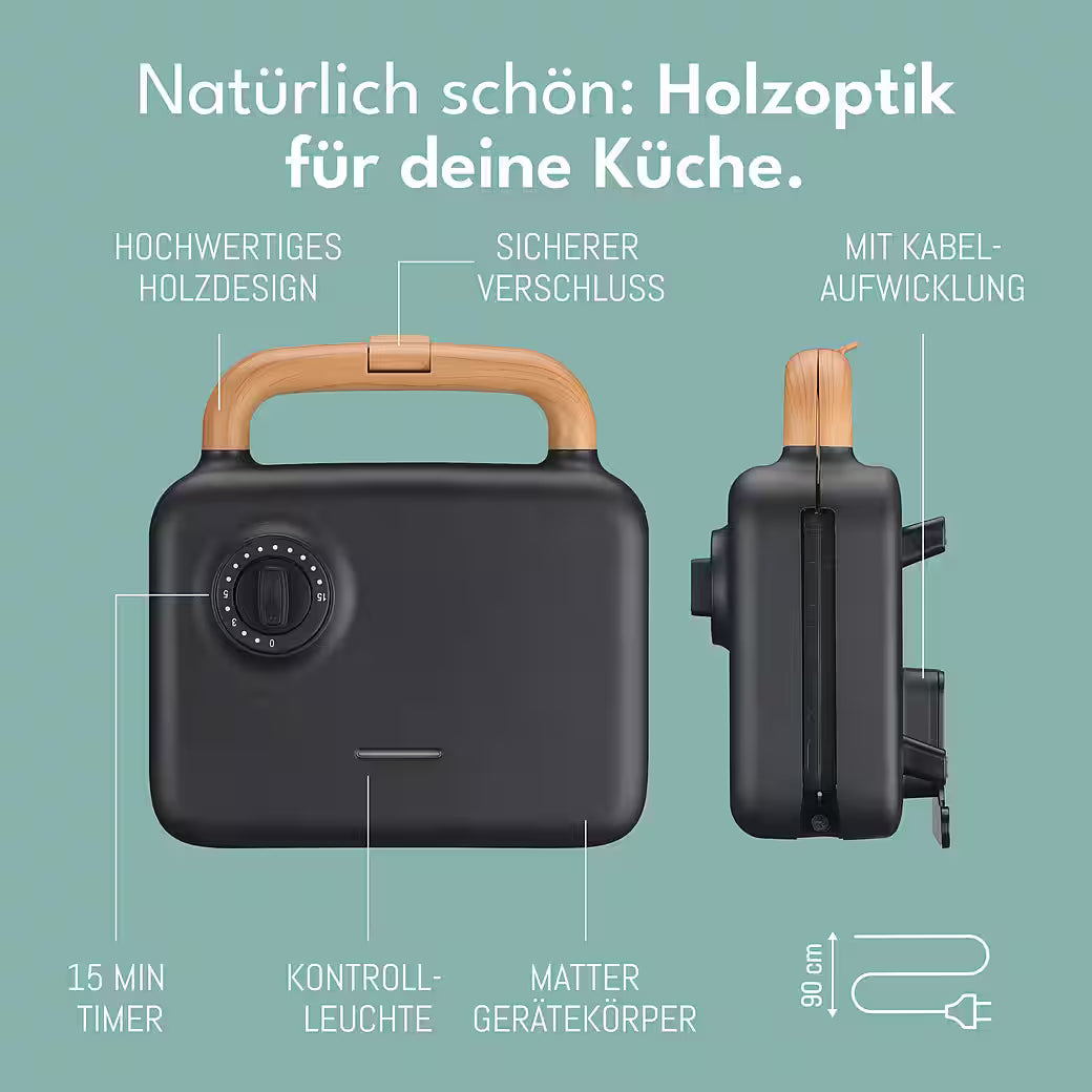LEBENLANG 3-in-1 Sandwichmaker – Vielseitiger Küchenhelfer für jeden Tag