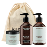 Jean & Len Haarpflegeset Rosemary/Ginger, Shampoo, Conditioner + Haarkur