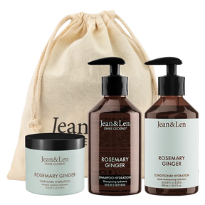 Jean & Len Haarpflegeset Rosemary/Ginger, Shampoo, Conditioner + Haarkur