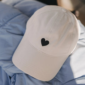 Cap beige Herz