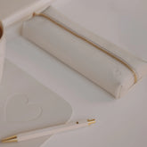 Federtasche Herz Creme von Eulenschnitt