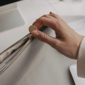 Laptoptasche Herz Grau von Eulenschnitt