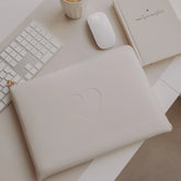 Laptoptasche Herz Creme von Eulenschnitt