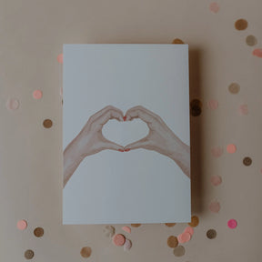Aquarellkarte Heart Hands