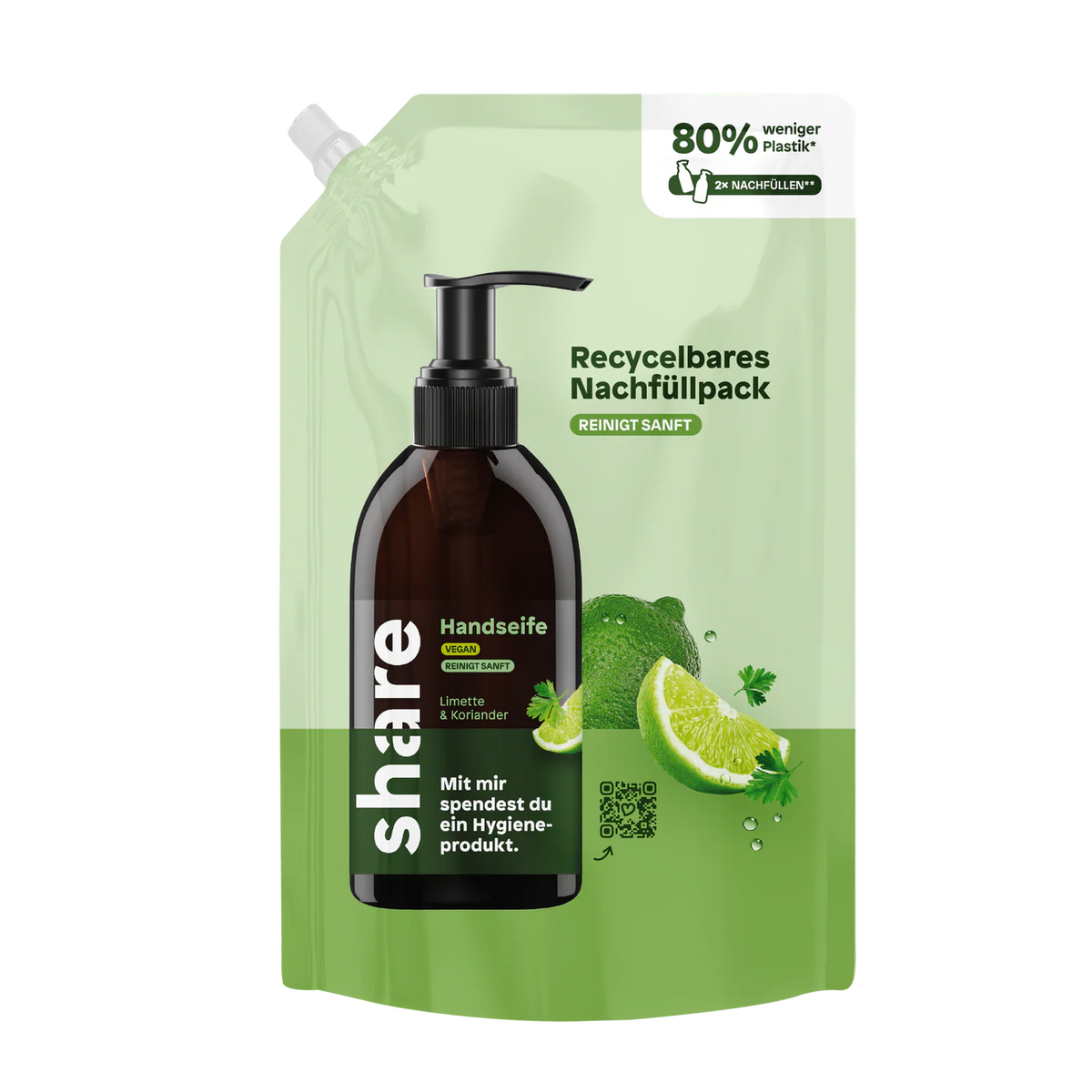 share Flüssigseife Nachfüllbeutel Limette & Koriander