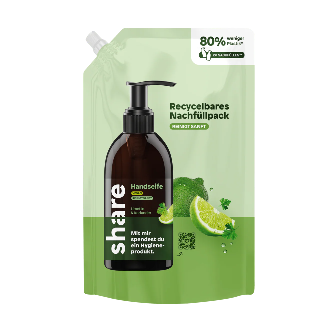 share Flüssigseife Nachfüllbeutel Limette & Koriander