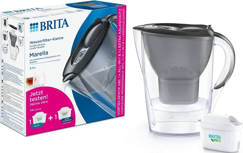 Brita Marella schwarz inkl. 1x ALL-in-1, 1x Extra Kalk