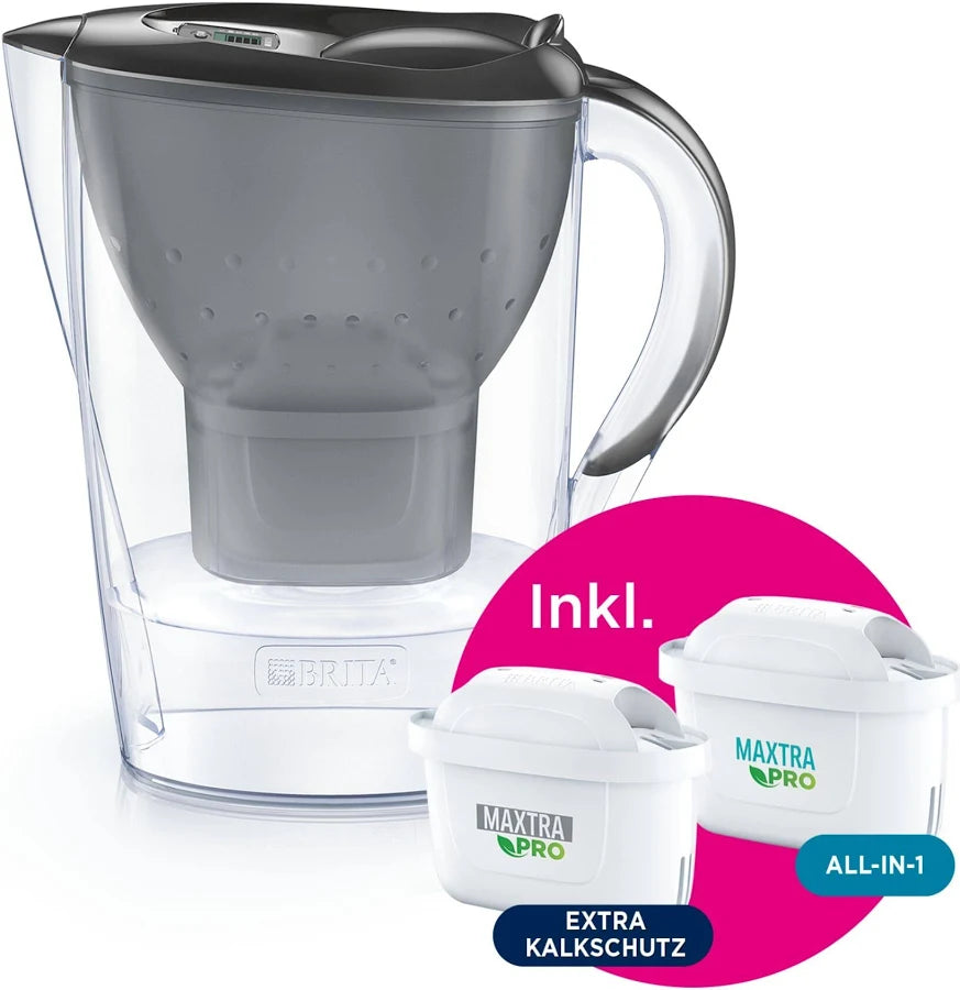 Brita Marella schwarz inkl. 1x ALL-in-1, 1x Extra Kalk
