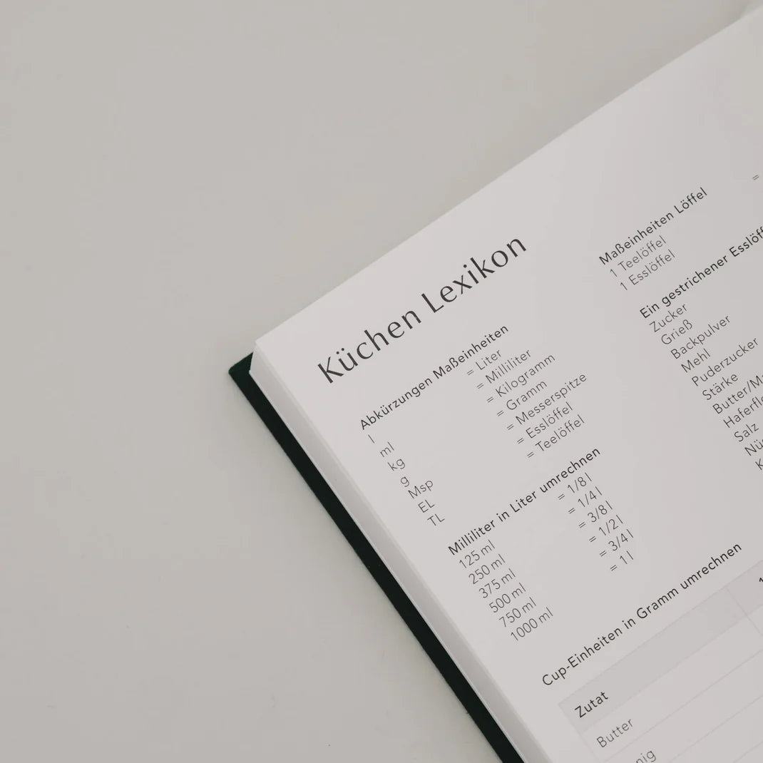 Rezeptbuch „Wichtigste Zutat“ – stilvoll & praktisch für deine Lieblingsrezepte