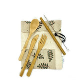 Besteck-Set aus Bambus - Leaf Design-Besteck-Sets-Bambuzz-LAPONDO