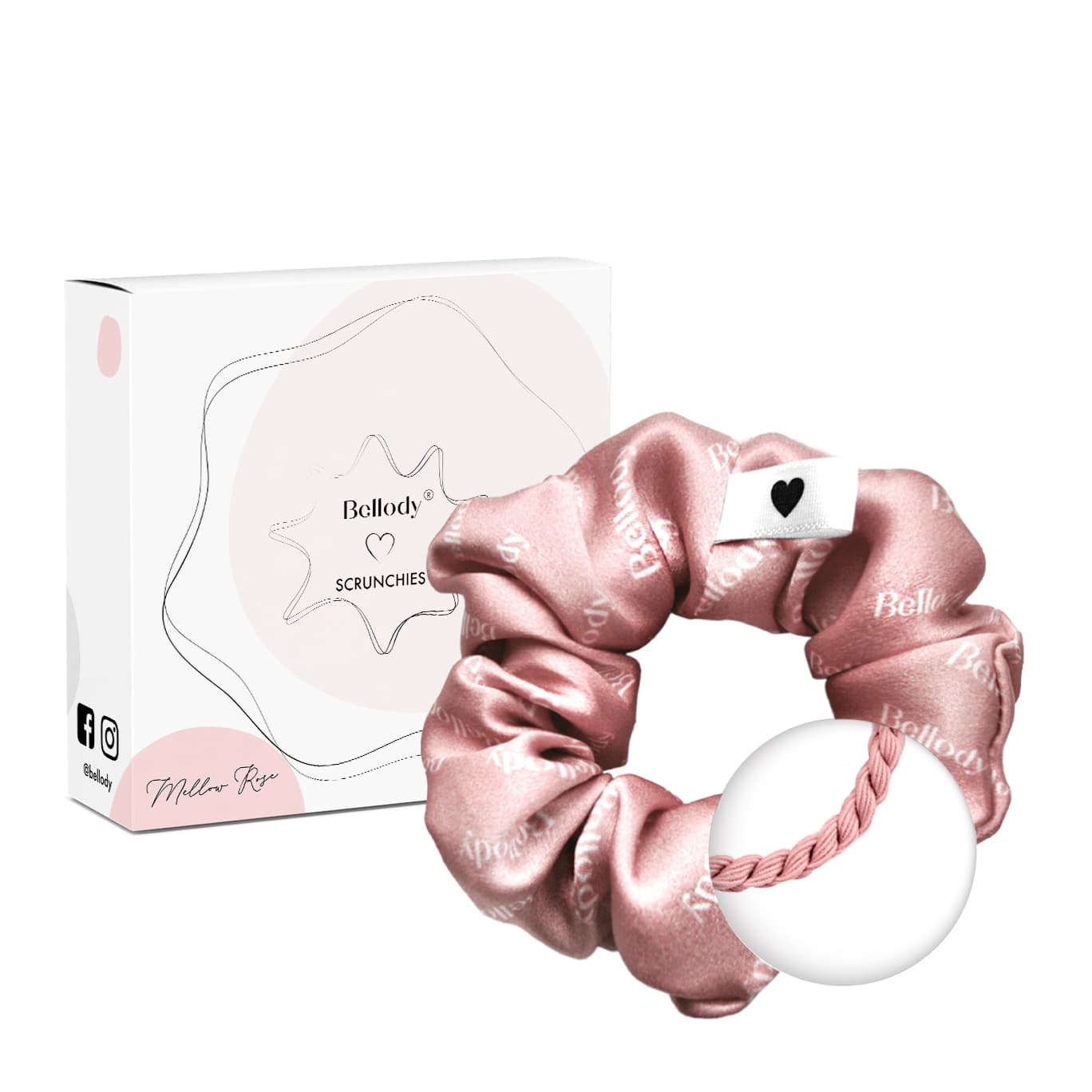 Eleganter Seiden-Haargummi in Rosa – elegante Seide & starker Halt-Haargummis-Bellody-LAPONDO