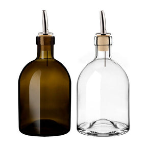 Öl- und Essigflaschen-Set mit Edelstahl Ausgießer-Öl- und Essigflaschen-Set-LITTLE POTS-LAPONDO