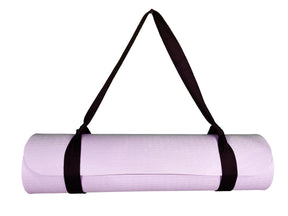 Yogamatte Flieder mit Tragegurt-Yoga- & Pilatesmatten-LAPONDO-Schwarz-LAPONDO