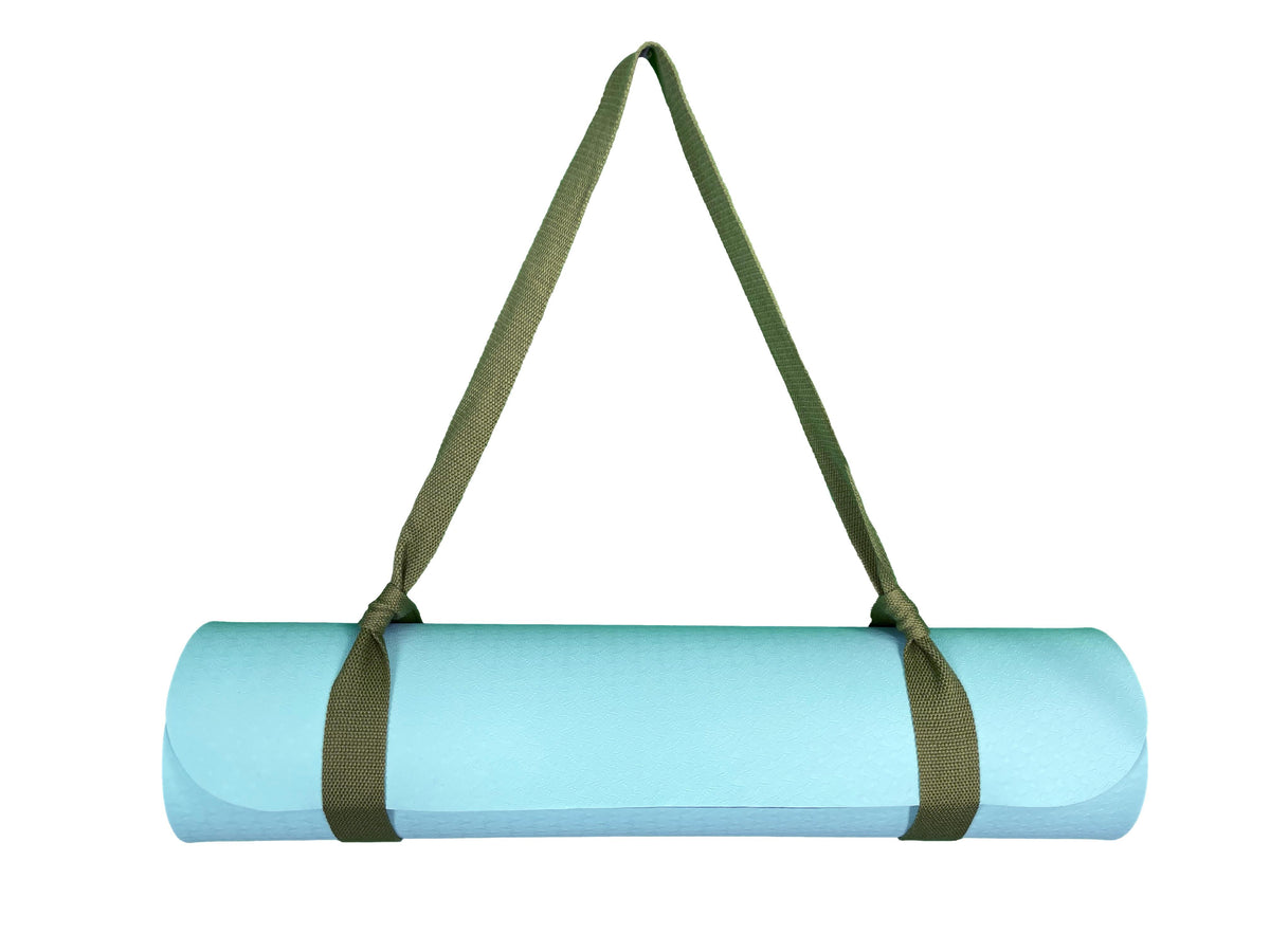Yogamatte Hellblau mit Tragegurt-Yoga- & Pilatesmatten-LAPONDO-Grün-LAPONDO