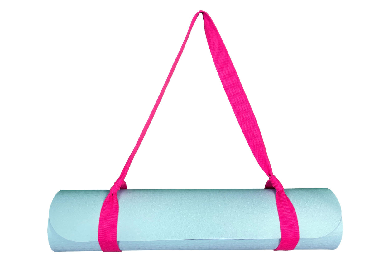 Yogamatte Hellblau mit Tragegurt-Yoga- & Pilatesmatten-LAPONDO-Pink-LAPONDO