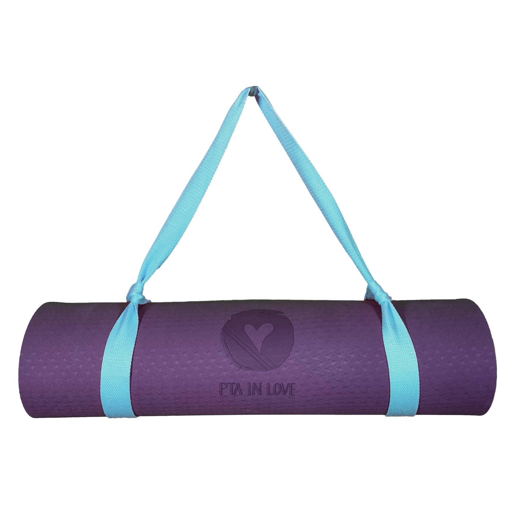 Yogamatte Lila - PTA IN LOVE Edition mit Tragegurt-Yoga- & Pilatesmatten-LAPONDO-Hellblau-LAPONDO