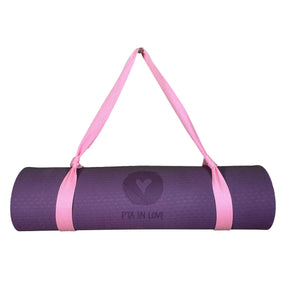 Yogamatte Lila - PTA IN LOVE Edition mit Tragegurt-Yoga- & Pilatesmatten-LAPONDO-Rosa-LAPONDO